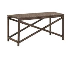 vidaXL Gartenbank Sitzbank Parkbank Garten Bank Gartenmöbel Balkonbank Terrassenbank Rattanmöbel Rattanbank 80cm Poly Rattan Braun