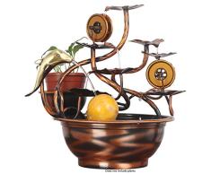 Wasserbrunnen für den Schreibtisch, Metall, kleiner Wasserbrunnen, Heimdekoration, Wasserlandschaft, Wohnzimmer, Büro, Schreibtisch, Feng Shui, Ornamente, Brunnen, Zimmerbrunnen a