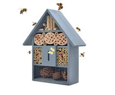 NATURAIS Insektenhotel, aus Natürlichen Materialien, Bienenhaus Marienkäferhaus Schmetterlingshaus, für Verschiedene Fluginsekten, Naturbelassenes Insektenhaus