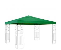 QUICK STAR Ersatzdach für Rank Pavillon 3x3m Grün Ersatzbezug Pavillondach
