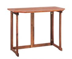 Festnight Balkontisch | Garten-Esstisch | Outdoor Esszimmertisch | Klappbar Gartentisch | Terassentisch | Holz Tisch | Balkon Esstisch | Massives Akazienholz 90 x 50 x 75 cm
