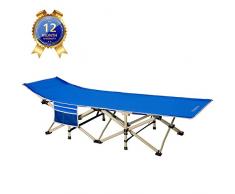 DRMOIS Camping Betten Feldbetten Klappbar, max Statische Belastbarkeit 260 kg Campingliege für Outdoor Camping Reisen Home Lounging Verwenden - Königsblau