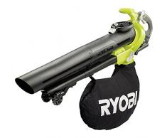 Ryobi Laubsauger RBV36B (bürstenloser Motor, 45 Liter Laubfangsack, Schultertragegurt, ohne Akku) 5133002524, 36 V, grün/schwarz/grau