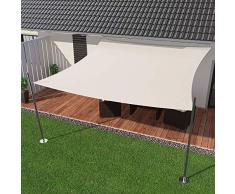 IBIZSAIL Sonnensegel wasserabweisend Sonnenschutz für Garten Balkon aus PES dreieckig-400 x 400 x 400 cm-Weiss(inkl. Spannseilen)