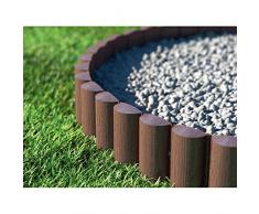 Cellfast ECO Rasenkante Palisade, braun Gartenpalisade Raseneinfassung Beetumrandung (14,4m)