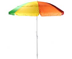 matrasa Sonnenschirm mit Schraubdorn - 200 cm Durchmesser UV50+ Strandschirm (Bunt)