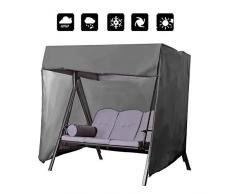 Fablcrew. Hollywoodschaukel für den Garten, 3-Sitzer, 210D, Oxford, wasserdicht, Abdeckplane für Hollywoodschaukeln, Staubschutz, UV-Schutz, Abdeckung, für Hollywoodschaukel