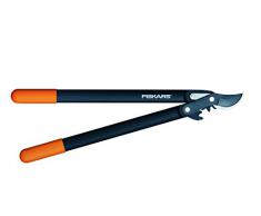 Fiskars PowerGear II Bypass-Getriebeastschere für frisches Holz, Antihaftbeschichtet, Gehärteter Präzisionsstahl, Länge: 56 cm, Schwarz/Orange, L76, 1001553