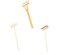 Willlly Mini Gartenwerkzeug 3 Pcs Holz/Bambus Rechen Für Tisch Zen Chic Garden Sand Meditation Craft Kids Rake Holzrechen Bambusrechen Gartenspielzeug Geschenk Sale Home Täglich Gebrauch Produkt