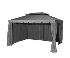 Siena Garden Pavillon Dubai, 300x400cm, Gestell: Stahl/Aluminium, pulverbeschichtet in anthrazit, Dach: Polyester, 250g/m², PU beschichtet in grau