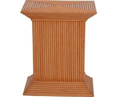 Blumensäule, Pflanzenständer aus echtem Rattan / Blumenhocker 30x50x50cm (Terracotta)