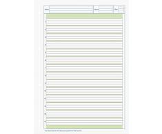 Brunnen 1042941 KIESER-Block Lineatur 1 (A4, 50 Blatt, Gelocht, 80 g/m², Klasse 1) - 5er Pack