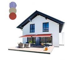 Home Deluxe - LED Vollkassettenmarkise mit Wind- und Sonnensensor - ELOS Sandfarben - 350 cm x 250 cm - komplett inkl. Montagematerial - Verschiedene Größen und Designs