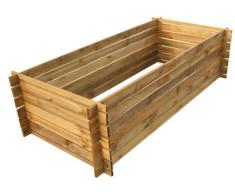 naturholz-shop Stabiler Holzkomposter Komposter Kompostbehälter imprägniert Hochbeet 170 x 85cm Riffel