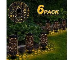 Sylanda 6 Stück Solarleuchte Garten, Solar Laterne Wasserdicht IP65, Energie Sparen Solar Lampen, LED Lichteffekt Dekoration Licht für Terrasse, Rasen, Garten Hofwege und Wege