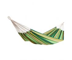 Detex Hängematte 300kg belastbar 320x150cm atmungsaktiv Tasche wetterfest Camping Garten Tuchhängematte Mehrpersonen Grün