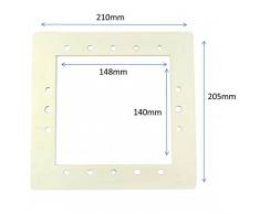 POWERHAUS24 Doppeldichtung, Skimmerdichtung 210mm x 205mm, für Skimmer in Stahlwandbecken