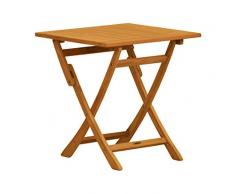 Klapptisch Fano Teak-Holz Garten 70 x 70 cm unbehandelt, wetterfest & klappbar ✓