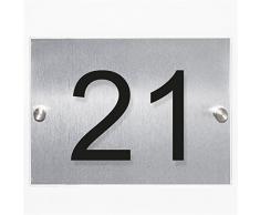 Wandkings Hausnummernschild - verschiedene Schriftarten wählbar/Schrift: Arial - Hausnummer