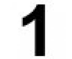 Wandora W1473 Wandtattoo Hausnummer selbstklebend I weiß Höhe 10 cm Zeichen 1 I Zahlen Buchstaben Ziffern Tür Beschriftung