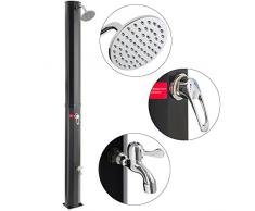 Arebos Solardusche 35 L | 217 cm | Regulierbare Wassertemperatur bis 60° | Mit Fußdusche | Schwenkbarer Duschkopf