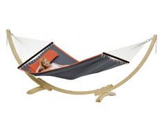 AMAZONAS Hängemattenset American Dream Set Grey Hängematte inkl. hochwertigem Gestell aus FSC Fichtenholz