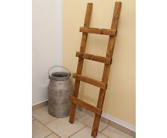 Uncle Joe´s Dekoleiter Handtuchhalter, Vintage, Shabby chic Holz 118 x 39 x 5 cm, Hellbraun