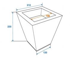 Übertopf, naturzink, 25cm