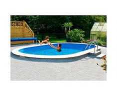 MYPOOL Set (6-tlg.): Ovalpool Premium inkl. Sandfilteranlage (in 6 Größen) 360 cm, 623 cm, 120 cm
