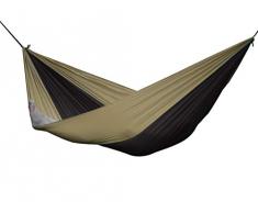 Vivere PAR22 Hängematte Nylon Doppel, Schwarz/Sand