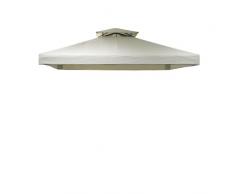 greemotion Ersatz-Dachbezug für Pavillon Livorno, wasserabweisendes Pavillondach, Sonnenschutz bis UV-Faktor 50+, robuster Pavillonbezug mit einer Materialstärke von Polyester 180g/m², ca. 300 x 300 cm