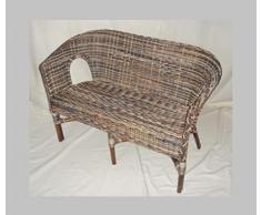 Rattan Bank (Sessel) neu Club Lounge Orginal Rattan Farbe Zebra geflochten 1
