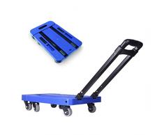 Sackkarre Gartenwerkzeugwagen Einkaufswagen-Zugwagen Tragbarer Multifunktionswagen Universal-Radgepäckwagen, Über 200kg Tragend Laufkatzen (Color : Blue, Size : 47 * 30 * 91cm)