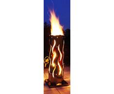 Feuersäule Stahl Acht-Eck Made in Germany