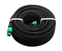 Yaheetech 30m Perlschlauch Tropfschlauch Bewässerung 1/2 Zoll inkl. 2 Verbindungsstücke