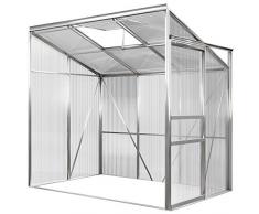 Deuba Beistell Aluminium Gewächshaus | 3,65m³ | 192x127cm | Treibhaus Gartenhaus Frühbeet Pflanzenhaus Aufzucht