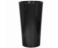 EURO3PLAST Pflanzenkübel Tuit, Durchmesser 40 x 75 cm, anthrazit/grau