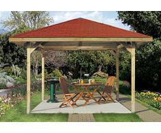 Weka Holzpavillon 19 mm Paradies 3/1 Enjoy Sparset kdi 380x380cm