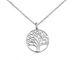 Nuoli® Lebensbaum Kette Silber (45+5cm) verpackt in Werkstatt für Menschen mit Behinderung