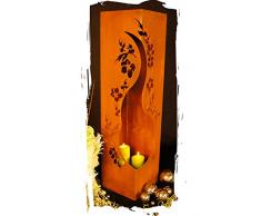 Feuersäule Kirschblüte Edelrost Rost Metall Gartendeko Garten Stele Fackel Feuer Säule