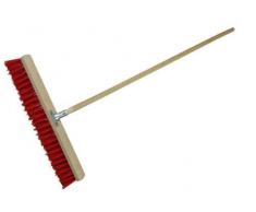 Straßenbesen breit Besen Kehrbesen mit Metallstielhalter PVC mit Stiel (40cm Besen + 120cm Stiel)