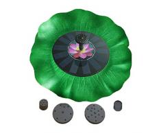oshidede 1,4 W Solar Lotus Leaf Springbrunnen Mit 4 Düsen, 180 L/H, Schwimmend Für Gartendekoration, Vogelbad, Teich, Aquarium, Pool
