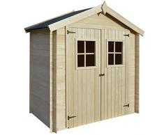 vidaXL Gartenhaus Holz 2x1m 19mm Gerätehaus Geräteschuppen Schuppen Holzhaus