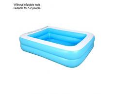 Finelyty Tragbares rechteckiges aufblasbares Kinderbecken, PVC-Baby-Planschbecken, Familienpool, aufblasbare Sommerpools für Kleinkinder