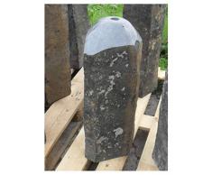Der Naturstein Garten Basalt Quellstein H=60cm - Brunnen Säule Springbrunnen Trog Becken Granitbrunnen Monolith