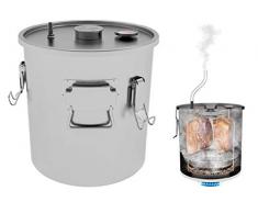 BIOWIN Räucherofen im Topf 18 L für Gasherde, Räucherofen Räuchern Haus räucherofen Räuchertonne