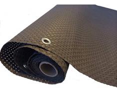 Smart Deko 78871 Grau 3x0,9m Polyrattan Sichtschutz, Balkonsichtschutz, Windschutz, Balkonblende, Garten Sichtschutz, (Grau) (300x90cm)