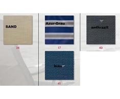 Crespo CAMPINGLIEGE - Belastung 130 Kilo - Azur/GRAU - STABIELO OVAL Aluminium Rohr