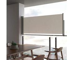 vidaXL Seitenmarkise Ausziehbar 100x300cm Creme Sichtschutz Windschutz Markise