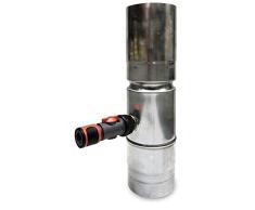 RHEINZINK Zink Walzblank Regenwassersammler Regendieb mit Laubfilter für das Fallrohr (Zink 100mm) mit Gardena Schlauchanschlusszum befüllen von Regenfässern, Zisternen, Wassertonnen -made in Germany-
